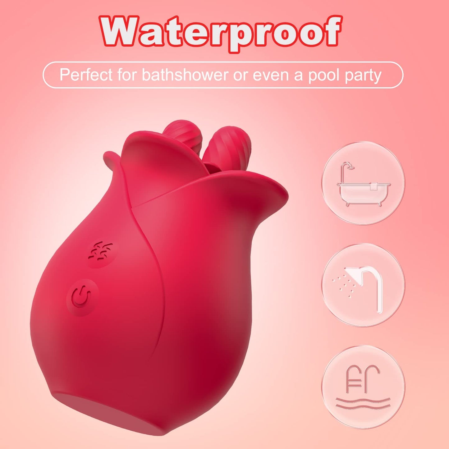 Rose Romeo Double Tongue Lick Shaker clitoral nipple orgasmic sex toy