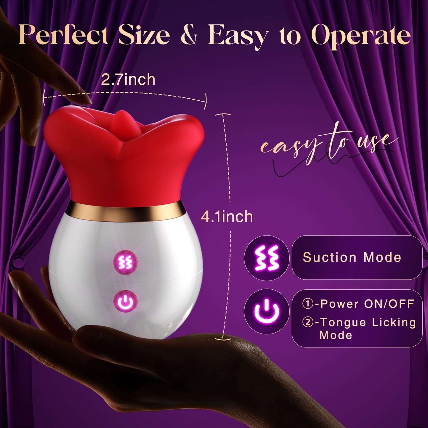 3IN1 Big Mouth Shaped Sex Toy Sucking Vibrator Adult Toys