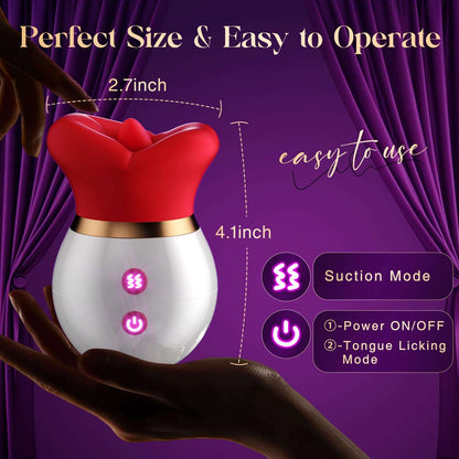 3IN1 Big Mouth Shaped Sex Toy Sucking Vibrator Adult Toys