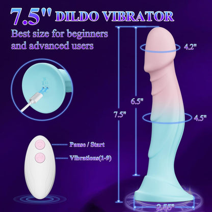 7.5” Silicone Realistic Dildos with Suction Cup for Women