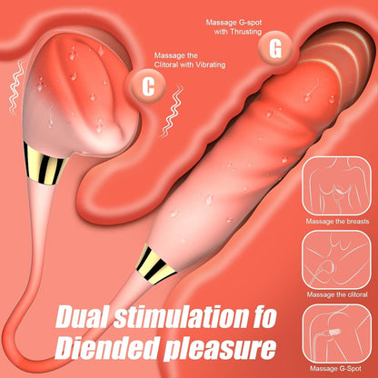 Mushroom 2 Pro Clit Nipple Vibration G Spot Thrusting Vibrator