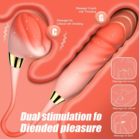 Mushroom 2 Pro Clit Nipple Vibration G Spot Thrusting Vibrator