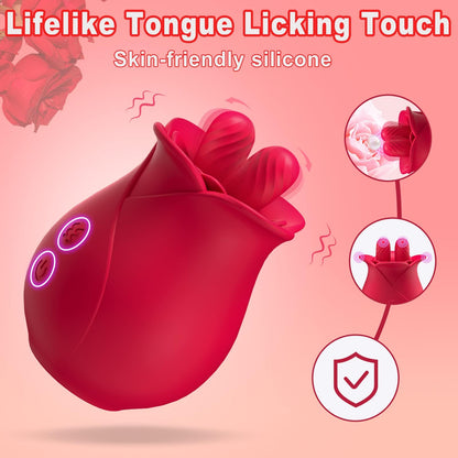 Rose Romeo Double Tongue Lick Shaker clitoral nipple orgasmic sex toy
