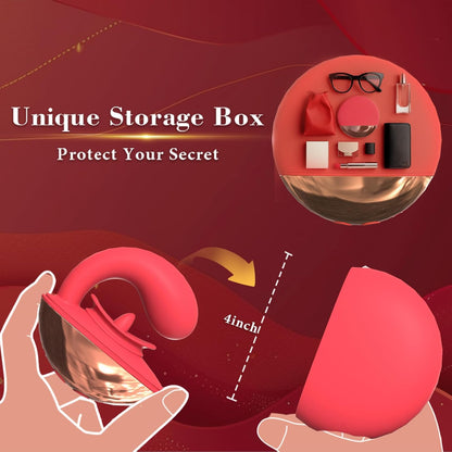 Flirting Vibrating Egg Dual Function Stimulation Vibration Licking Clitoral Big mouth