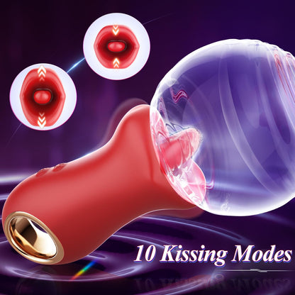 3IN1 Handle Mouth-Shaped 10 Tongue Licking Kissing