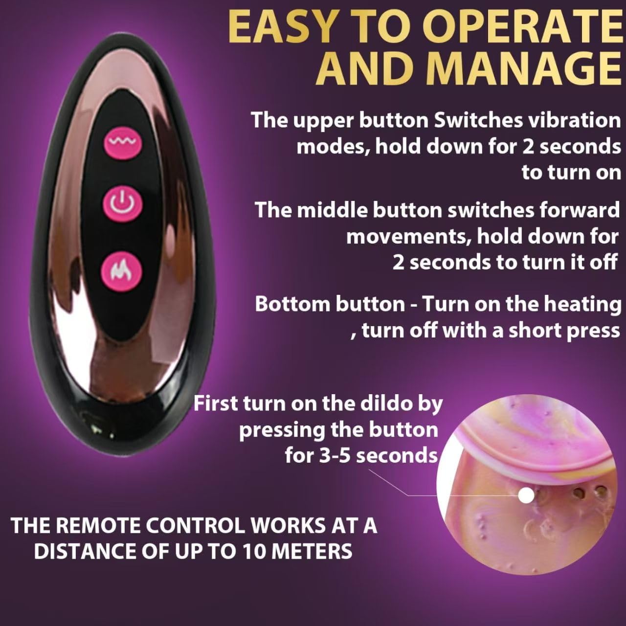 9 Inch Huge Monster Fantasy Dildo Thrusting Vibrator