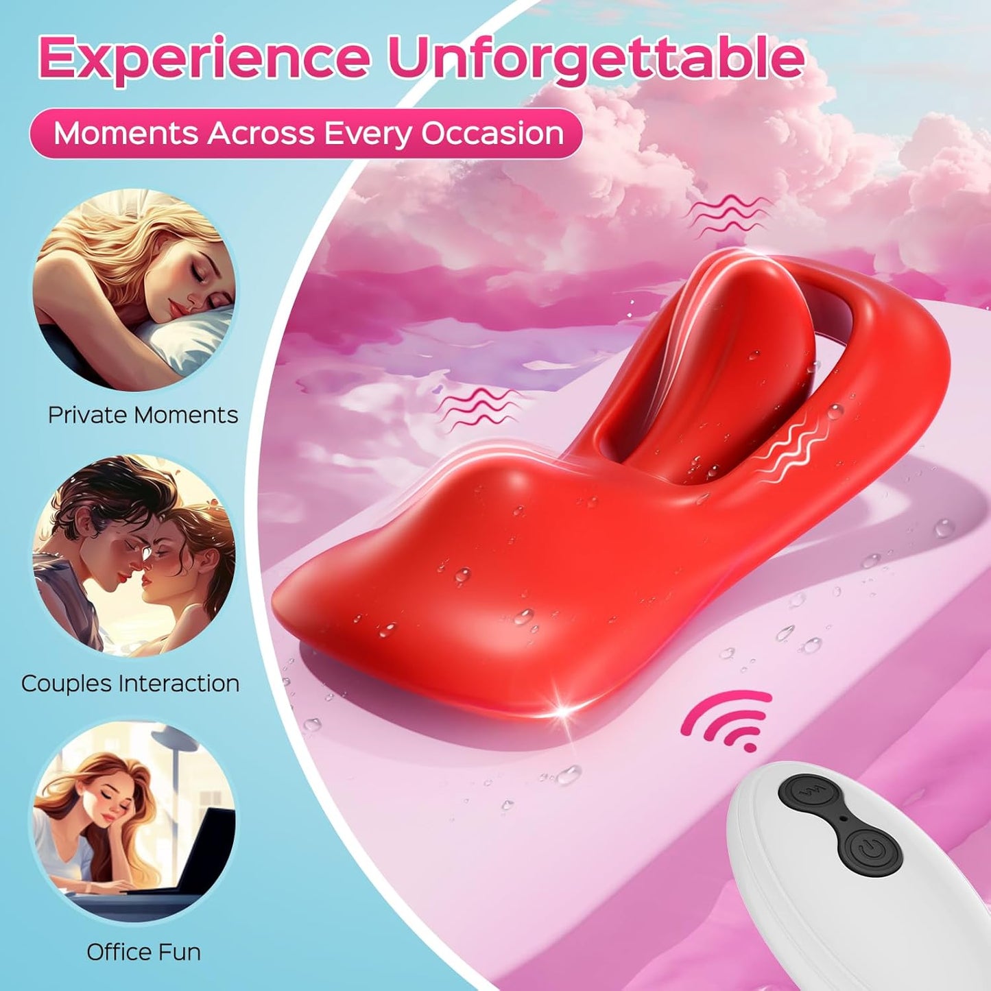 Tongue Wearable Clitoral Stimulation Vibrator with Remote & APP Control
