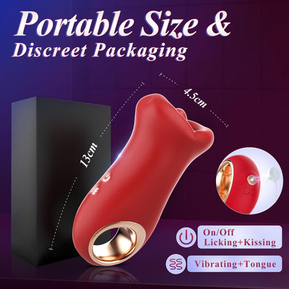 3IN1 Handle Mouth-Shaped 10 Tongue Licking Kissing