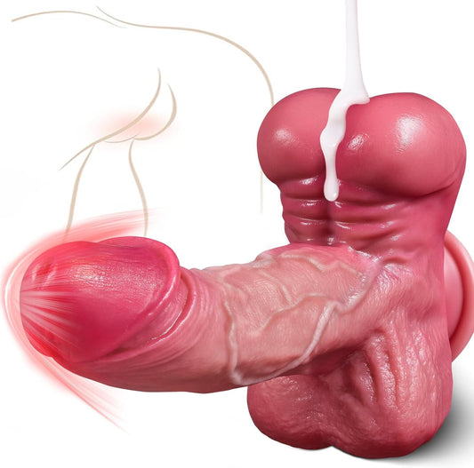 5 In 1 Realistic Muscular Thrusting Rotation Dildo Wireless Control Vibrators With Suction Cup