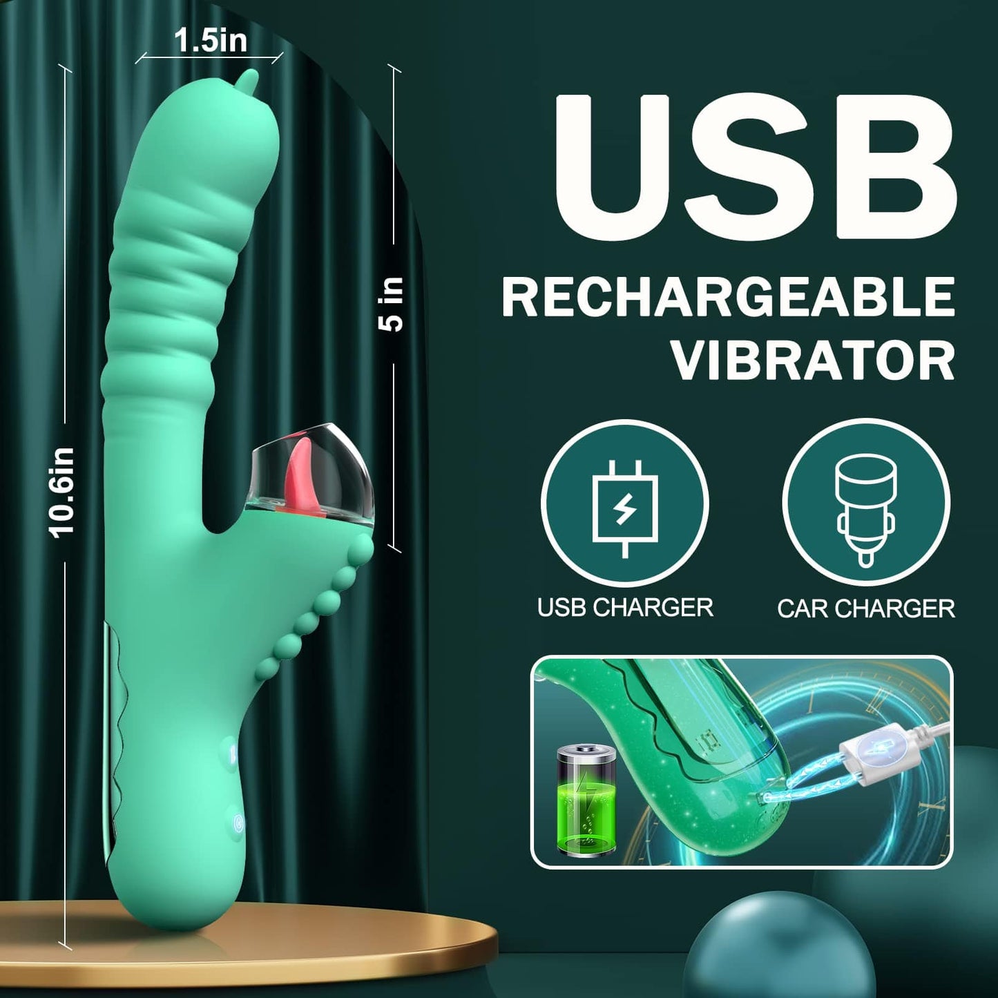 Small Dinosaur Vibrator Telescopic Tongue Sucking Clit Stimulation Vibrator