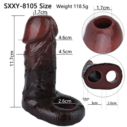 Male simulated penis hollow penis cover bold and lengthened