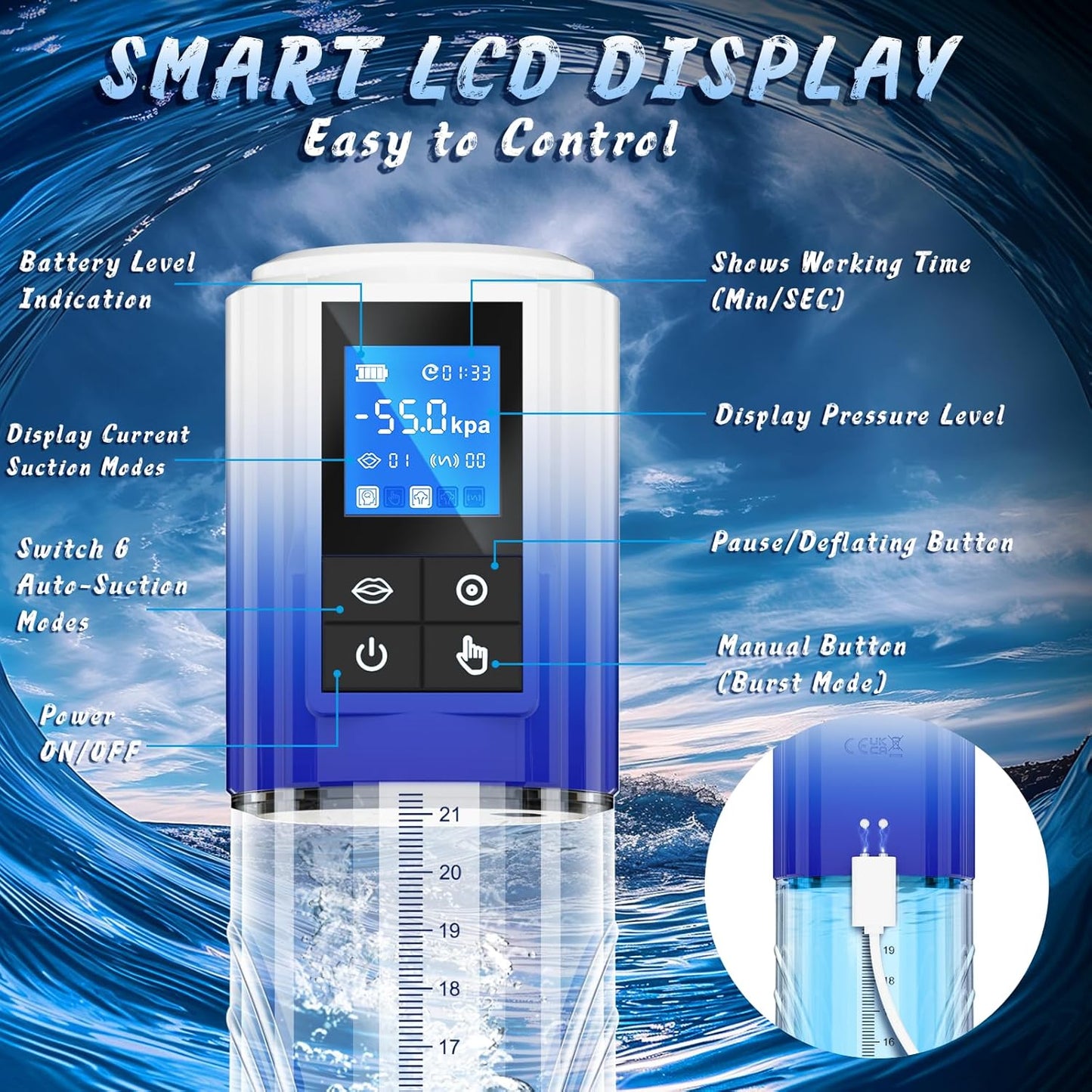 4 In 1 Penis Enlargement Extend Pump Masturbator With Mini Pocket Pussy