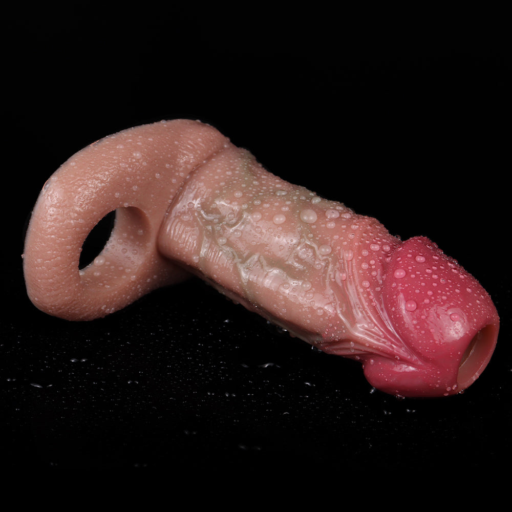 Male simulated penis hollow penis cover bold and lengthened