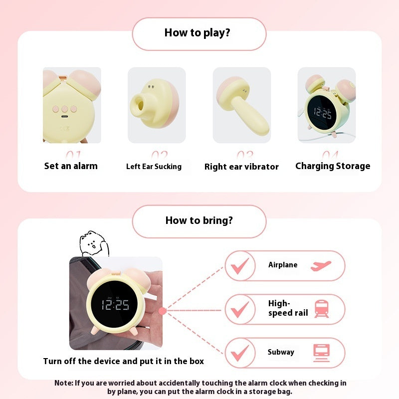 Female Toys clock Alarm Sucking  vibrator APP Remote Control