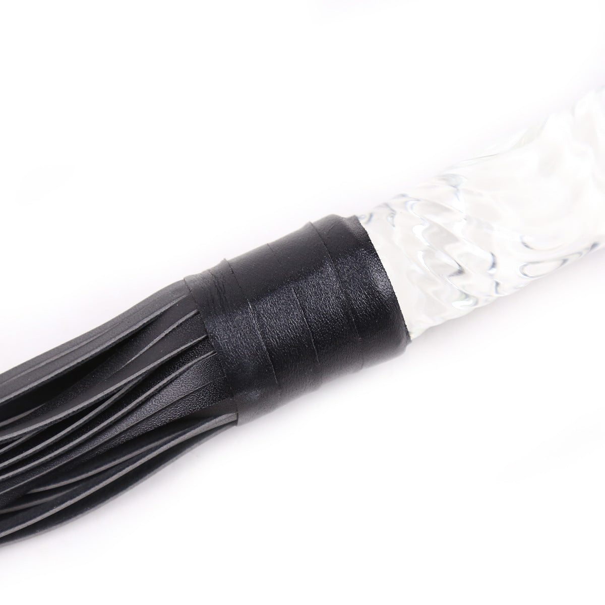 Silicone Sexy Crystal Glass Whip Toy