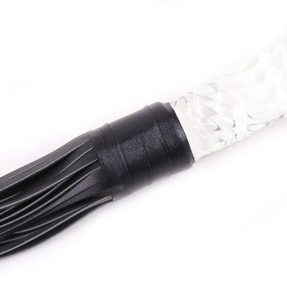 Silicone Sexy Crystal Glass Whip Toy