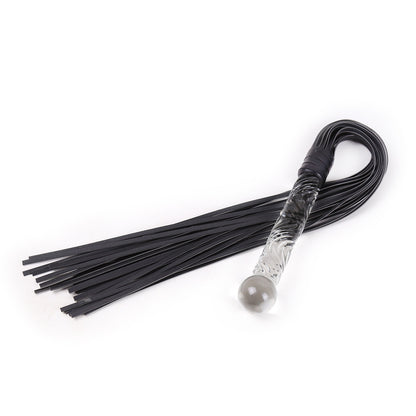 Silicone Sexy Crystal Glass Whip Toy