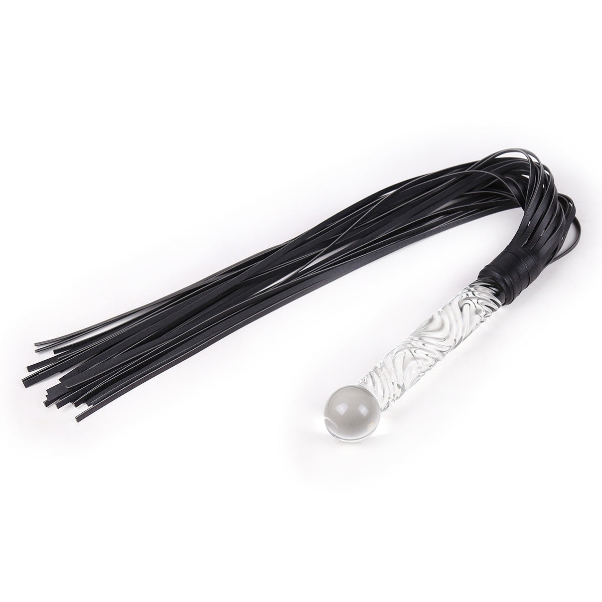Silicone Sexy Crystal Glass Whip Toy