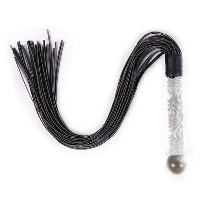 Silicone Sexy Crystal Glass Whip Toy