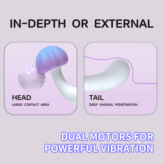 Mushroom Double-head G-spot Clitoral Vibrator