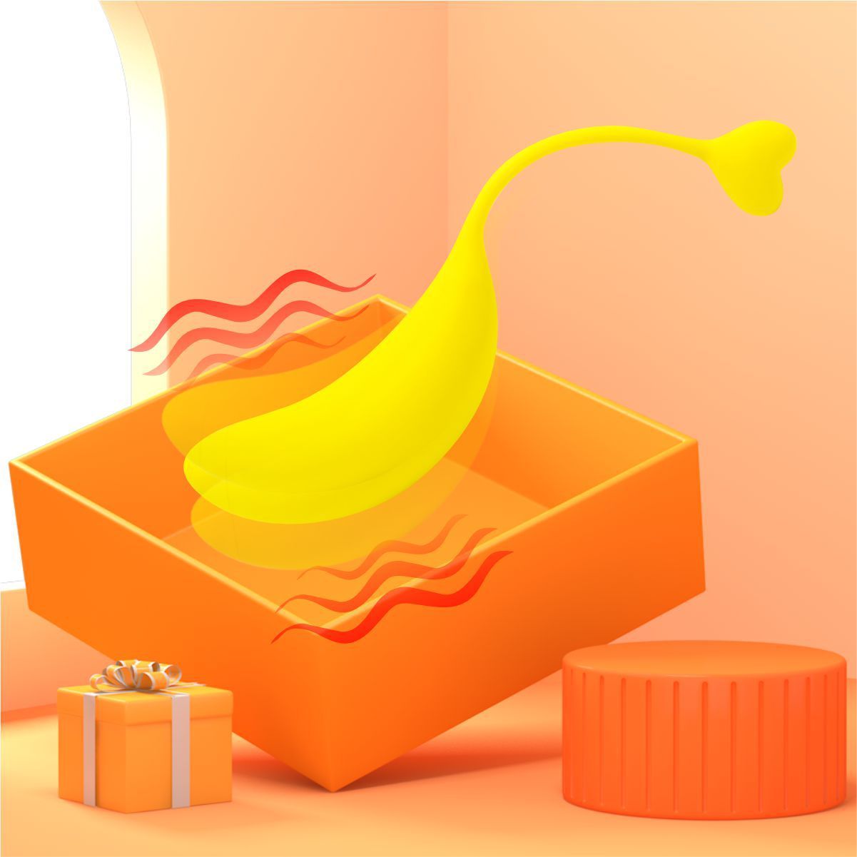 Fruit Banana APP Remote Control Vibration Product Device Wear Plug