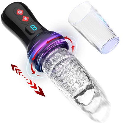 Gawk Gawk 6000 4.0 Version Torch 9 *9 Thrusting Rotating Penis Stroker Male Rose Toy