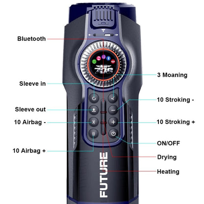 Future 708 Pro 10-Frequency Expansion Heating Male Masturbator | Powered by Leten