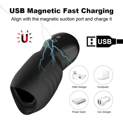 Dragon Suction Trainer Male Masturbator Oral Vaginal Penis Vibrator