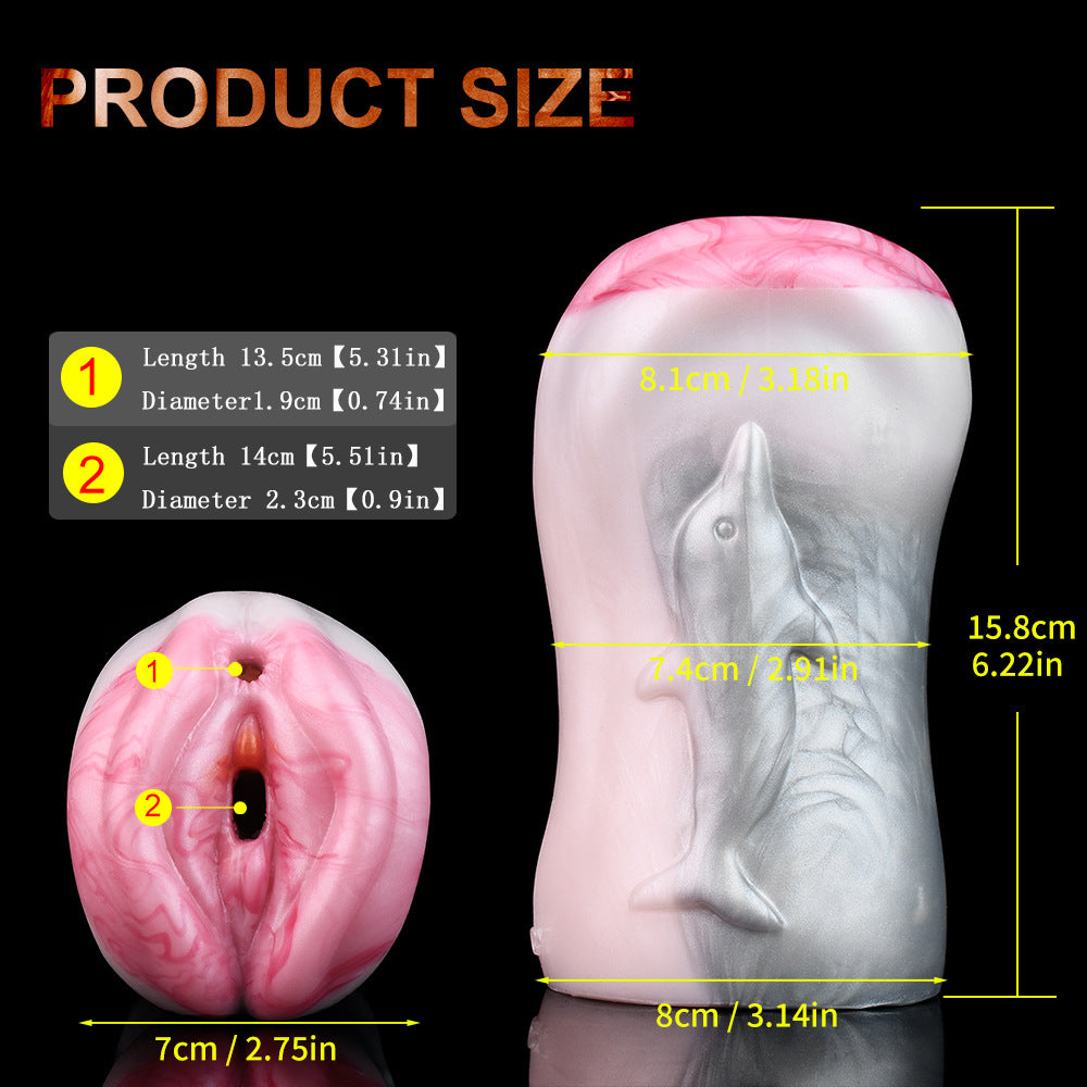 Dolphin name device animal simulation yin anal male masturbation aircraft cup special-shaped silicone inverted mold