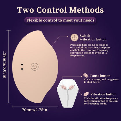 Invisible Wearable Breast Massage Vibrator With Remote Control