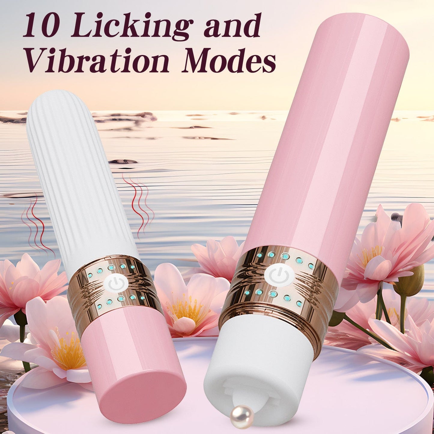 Lipstick Tongue Licking Clitoral G Spot Vibrator