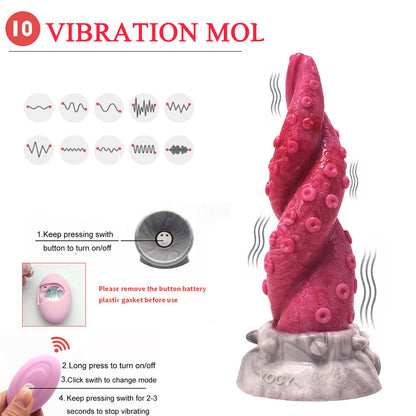 Electric masturbator massage anal plug dual-purpose silicone penis vibrator tentacle octopus foot
