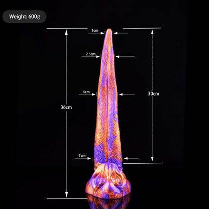 Extra Long Platinum Silicone Simulation Tongue Alien Demon Tongue Licking Masturbation Penis Men and Women Flirting Anal Plug