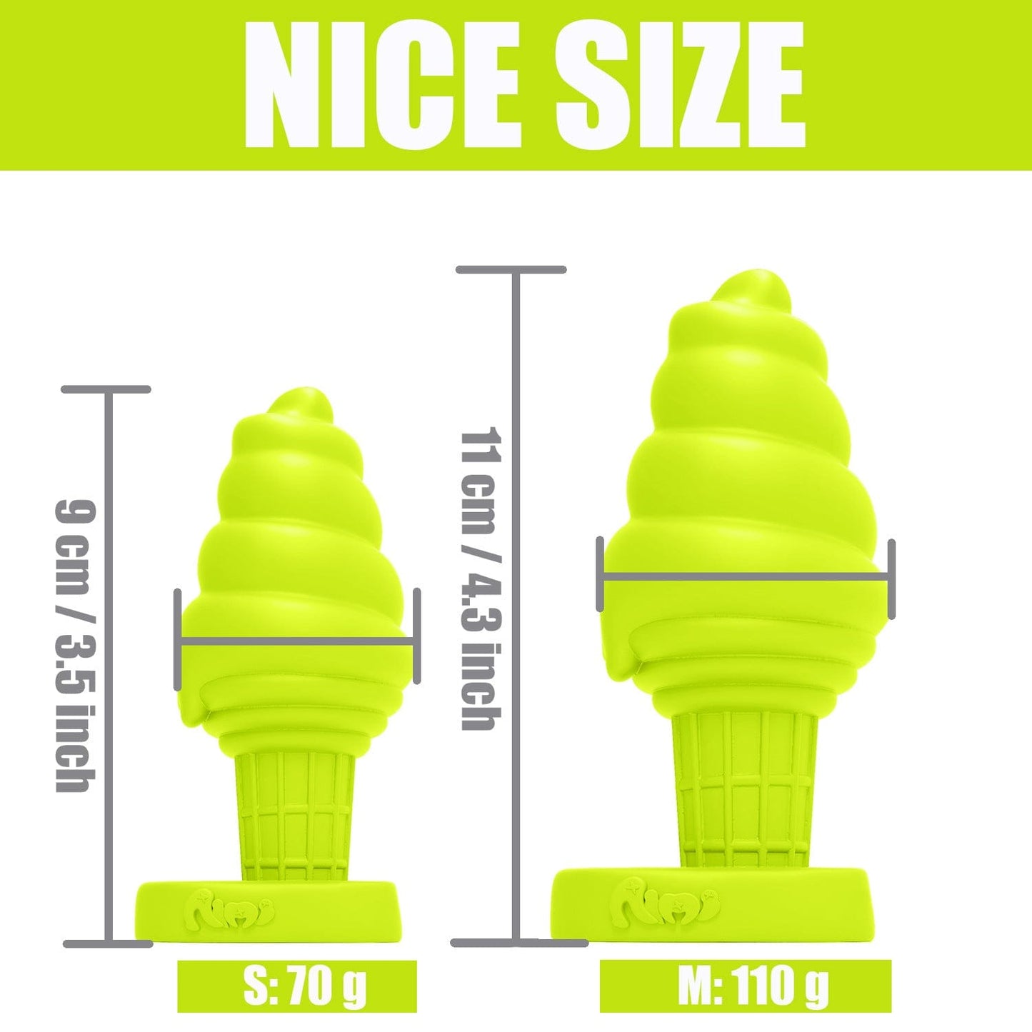 Aimitex Ice Cream Colorful Silicone Butt Plug Anal Expansion plug