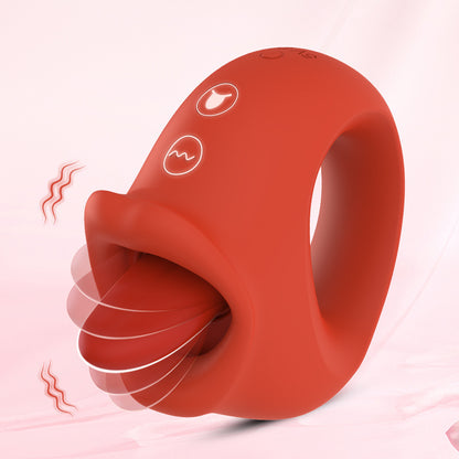 Red Cufflinks Honey Tongue Women's Vibrating Tongue Licking Masturbation Device
