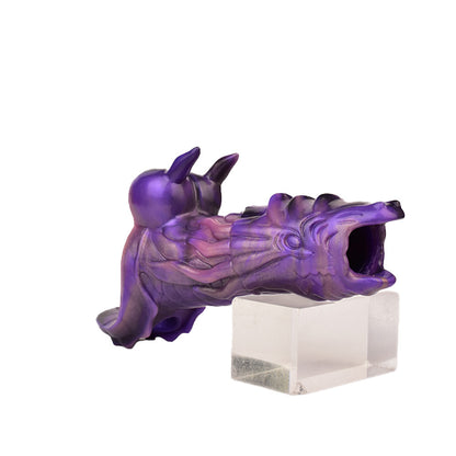 Dragon penis set, male masturbation artifact, dual-purpose thickening and delayed wolf tooth set, hand punching, jerking, soft