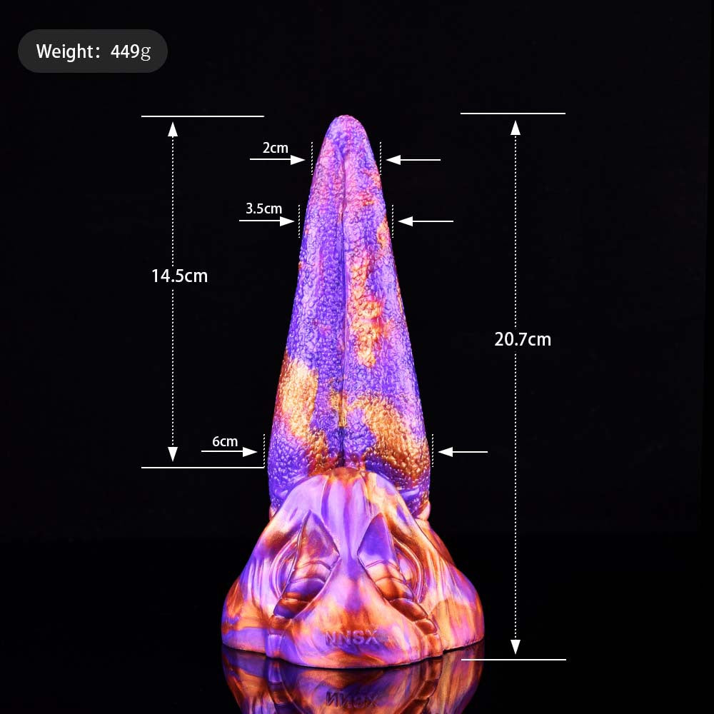 Extra Long Platinum Silicone Simulation Tongue Alien Demon Tongue Licking Masturbation Penis Men and Women Flirting Anal Plug