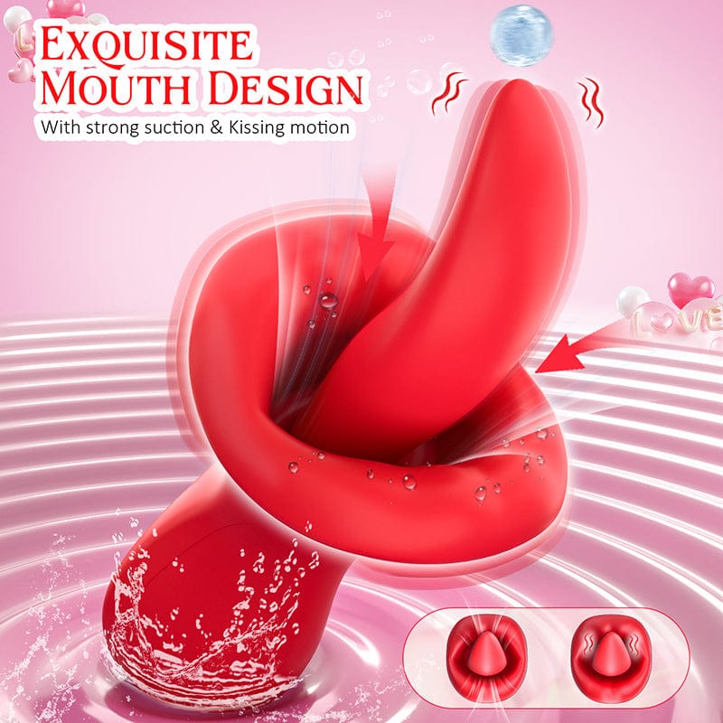 Big Mouth Clitoris Suction G Spot Vibrator with 10 Tongue Licking Modes