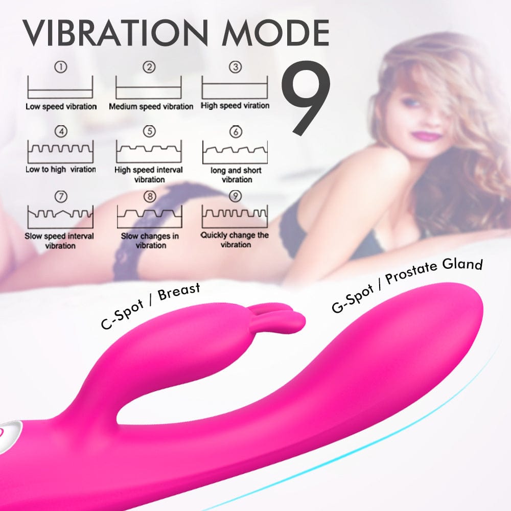 Female Masturbation Device Rabbit Heated Vibrator Waterproof