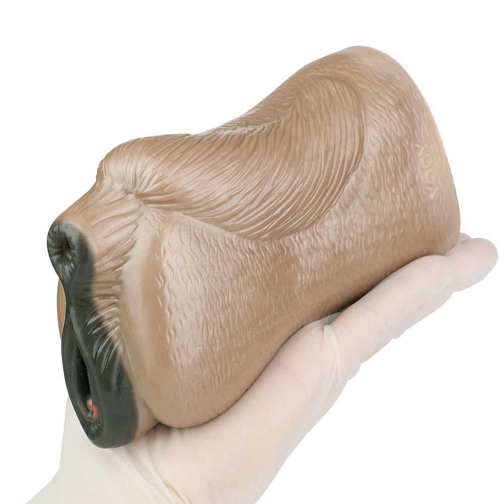 New brown horse simulated vagina and anus masturbation mold, male penis training air cup