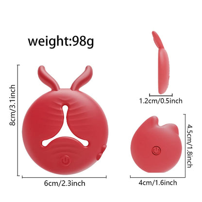 Rabbit Vibrating Nipple Clamps BDSM Toy with APP & Remote Control
