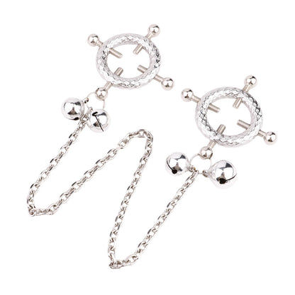 QK-C8005 Metal Ring Decoration Nipple Clamp Props