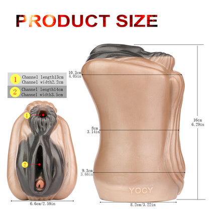New brown horse simulated vagina and anus masturbation mold, male penis training air cup