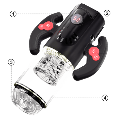 Titanium Warrior Pro Sucking Rotating Thrusting Male Masturbator