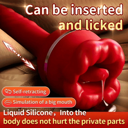 Rose Tongue Licking Suction Vibrator G-spot Vibration Stimulator