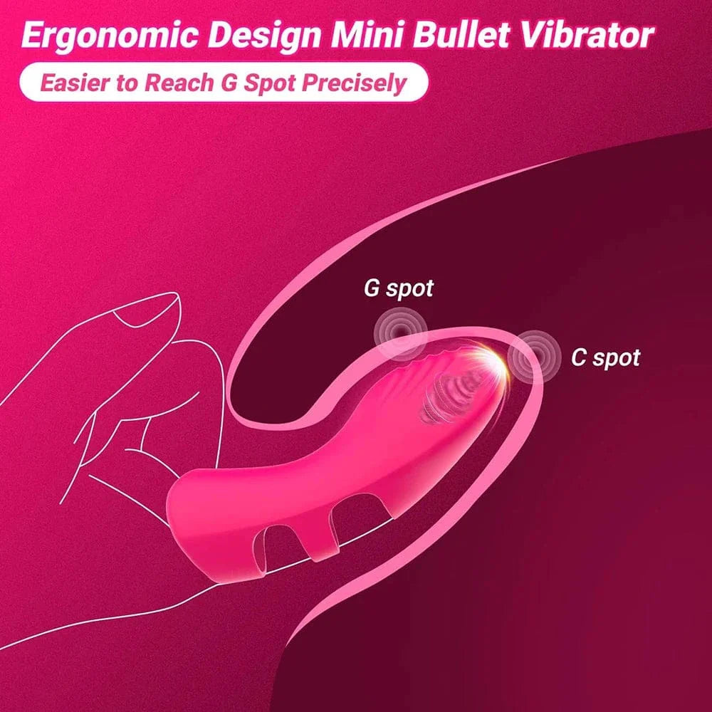 Finger Vibrator Clitoral G Spot Massager with 10 vibration For Couple Foreplay