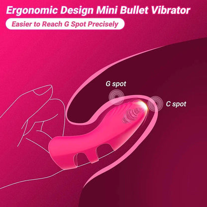 Finger Vibrator Clitoral G Spot Massager with 10 vibration For Couple Foreplay