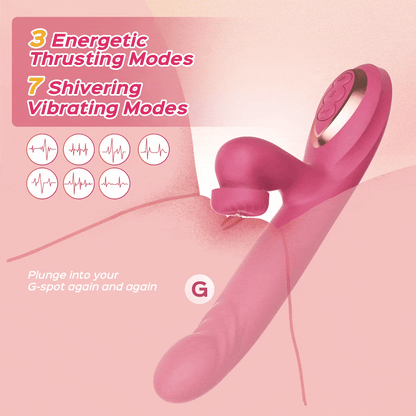 Whirlwind Thrusting G-Spot Rotation Clitoral Vibrator