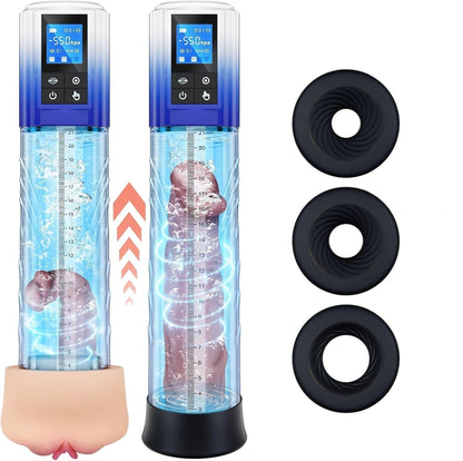 4 In 1 Penis Enlargement Extend Pump Masturbator With Mini Pocket Pussy