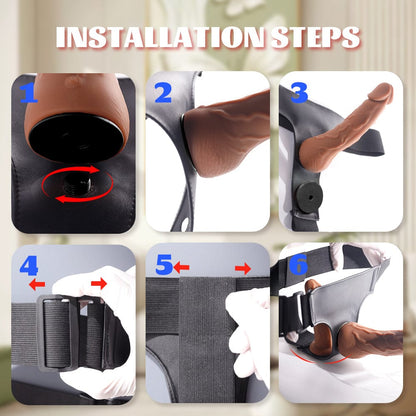 Wearable Double-headed Thrusting Dildo Vibrator For LGBT